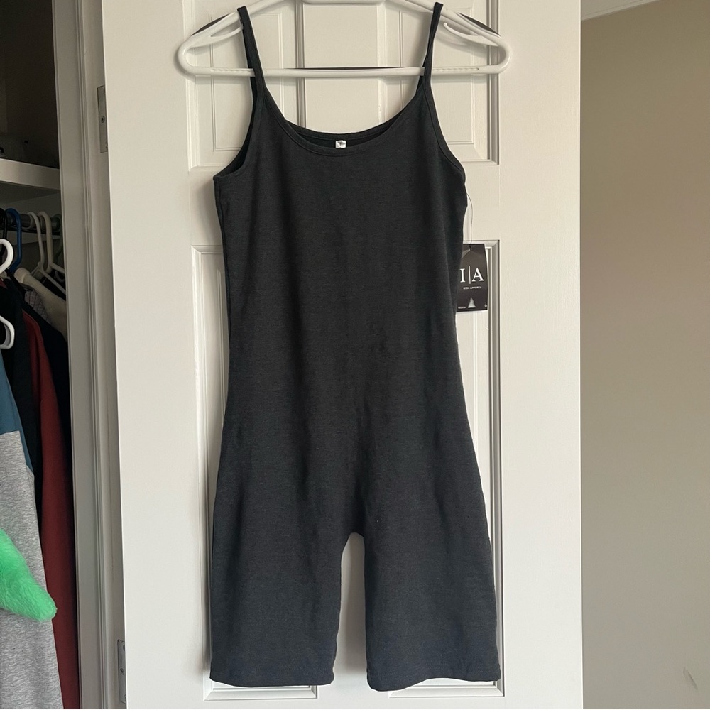 Dark Gray Shorts Jumpsuit